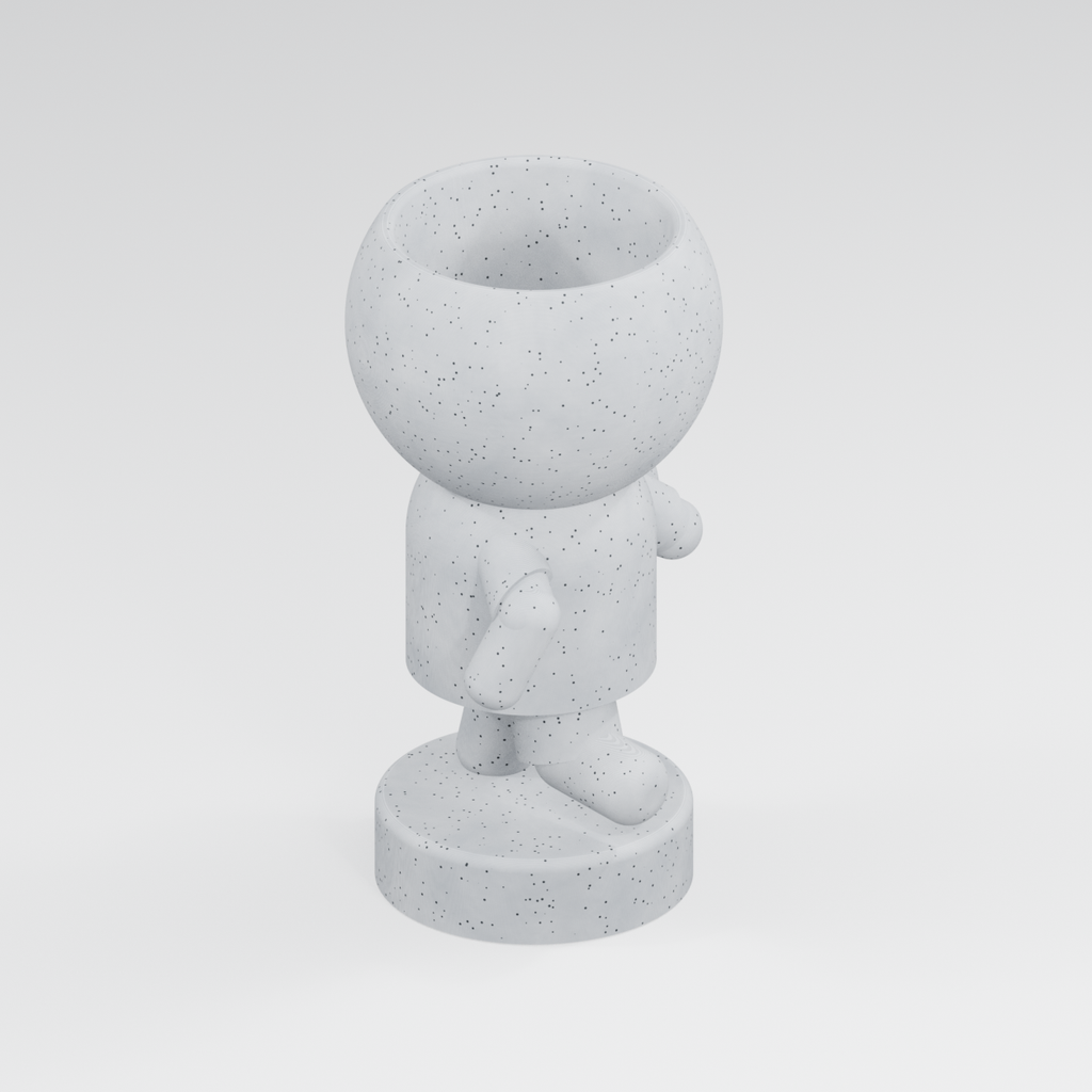 Try Fern rugby planter exact model render in Marble White