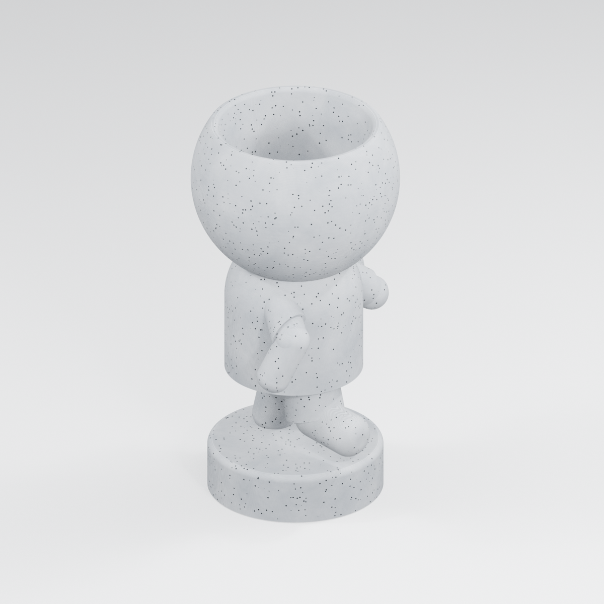 Try Fern rugby planter exact model render in Marble White