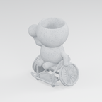 Court Moss wheelchair basketball planter in Marble White finish
