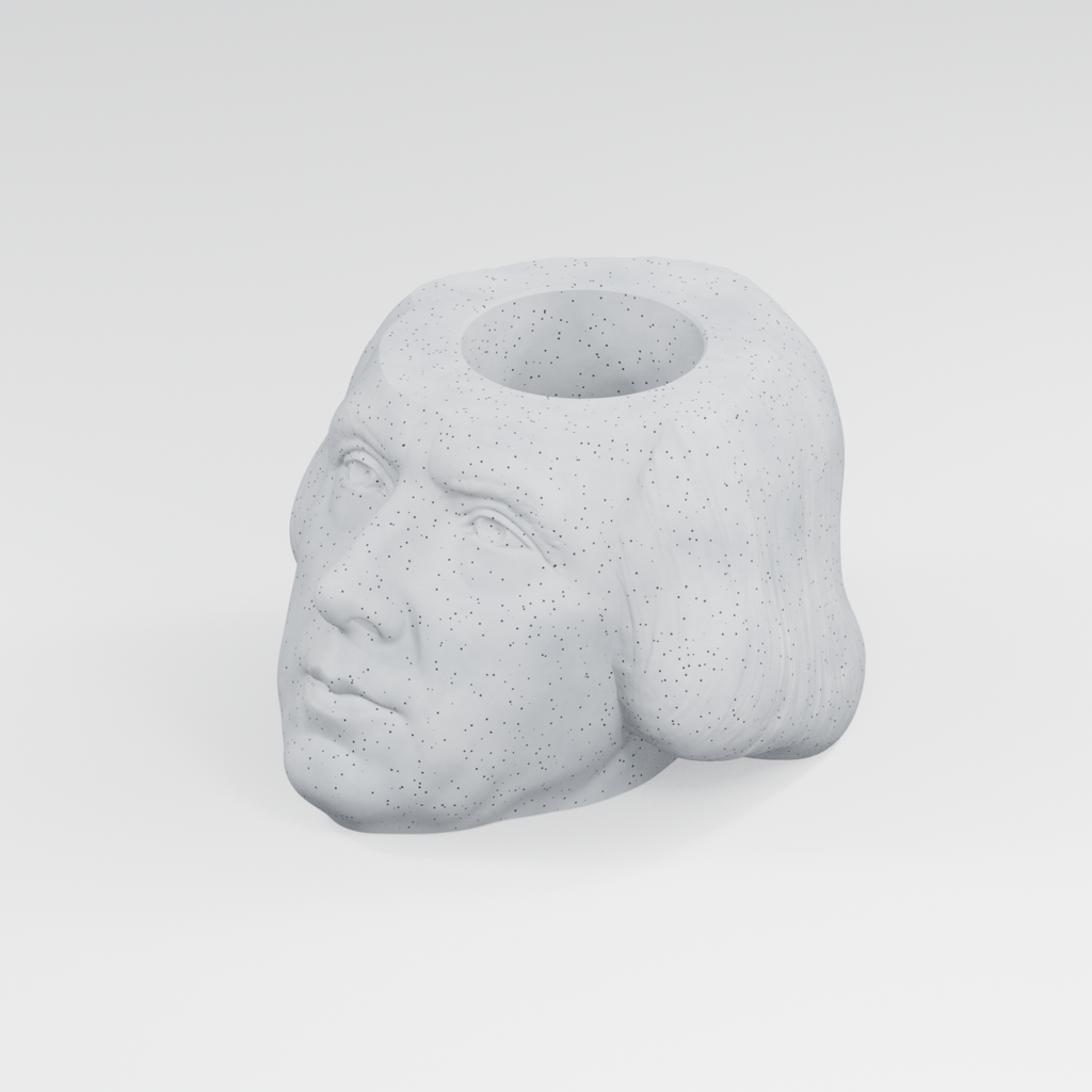 James Madison Head Planter in Marble White
