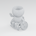 Wave planter in Marble White