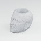 George W. Bush Head Planter in Marble White