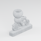 Miles Gearson's Classic Ride: Motorcycle Planter in Marble White finish