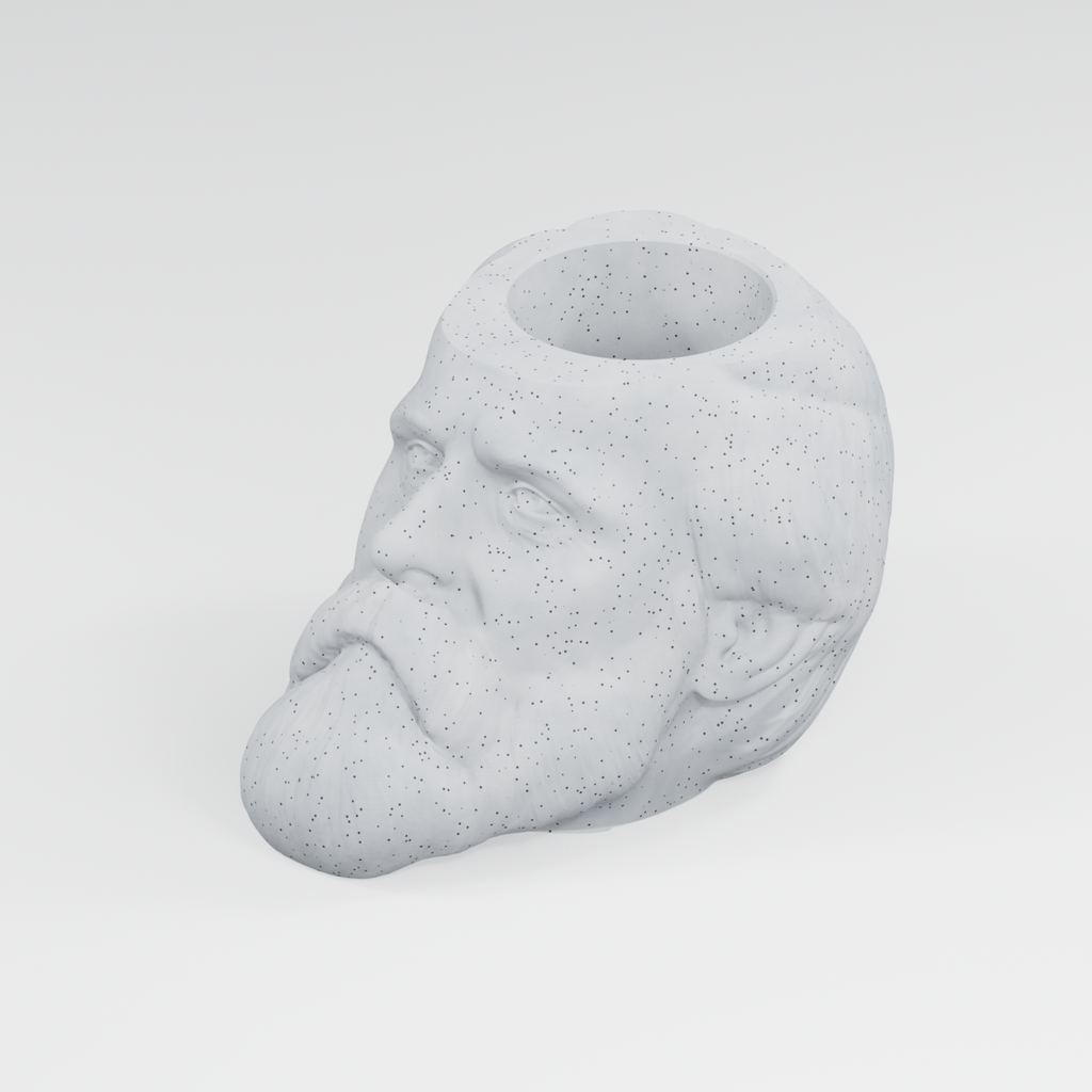 Rutherford B. Hayes Head Planter in Marble White