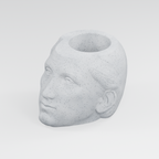 James Monroe Head Planter in Marble White