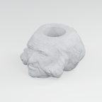 Martin Van Buren Head Planter in Marble White