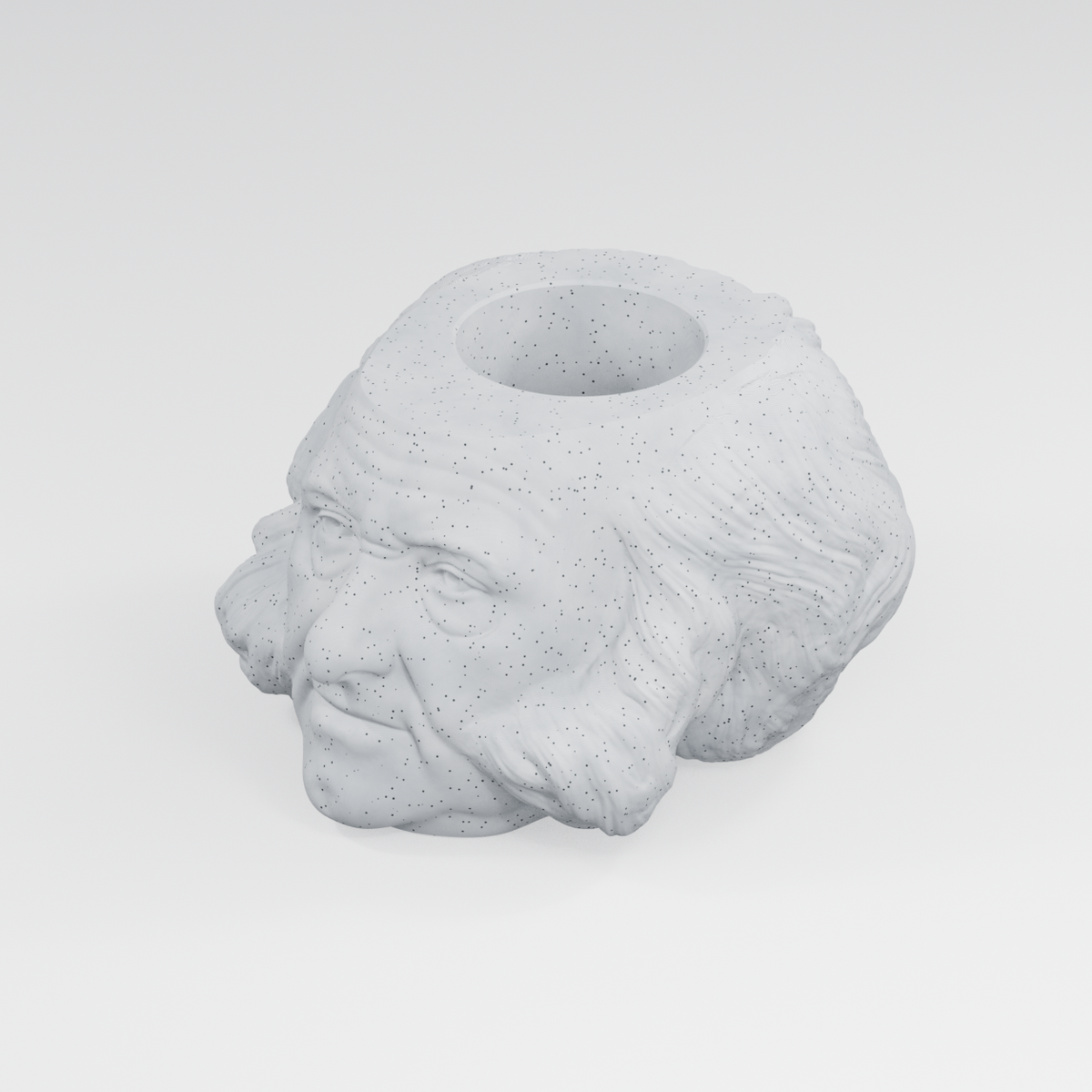 Martin Van Buren Head Planter in Marble White