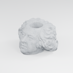 John Adams Head Planter in Marble White