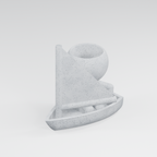Skipper Sailboat Planter in Marble White