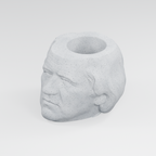 Andrew Johnson Head Planter in Marble White