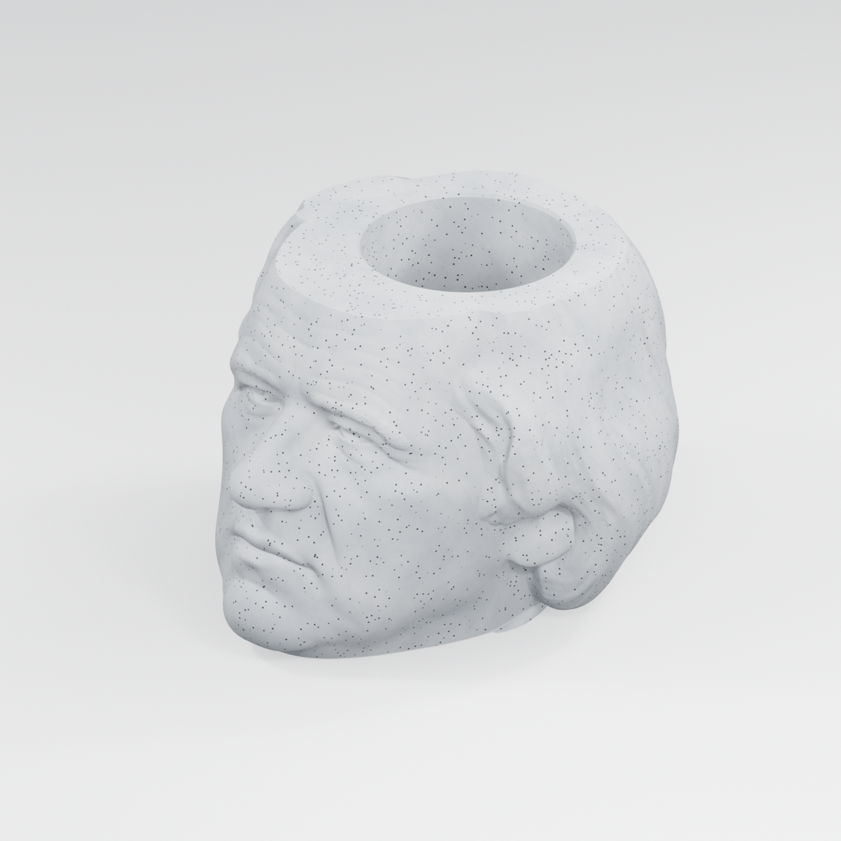 Andrew Johnson Head Planter in Marble White