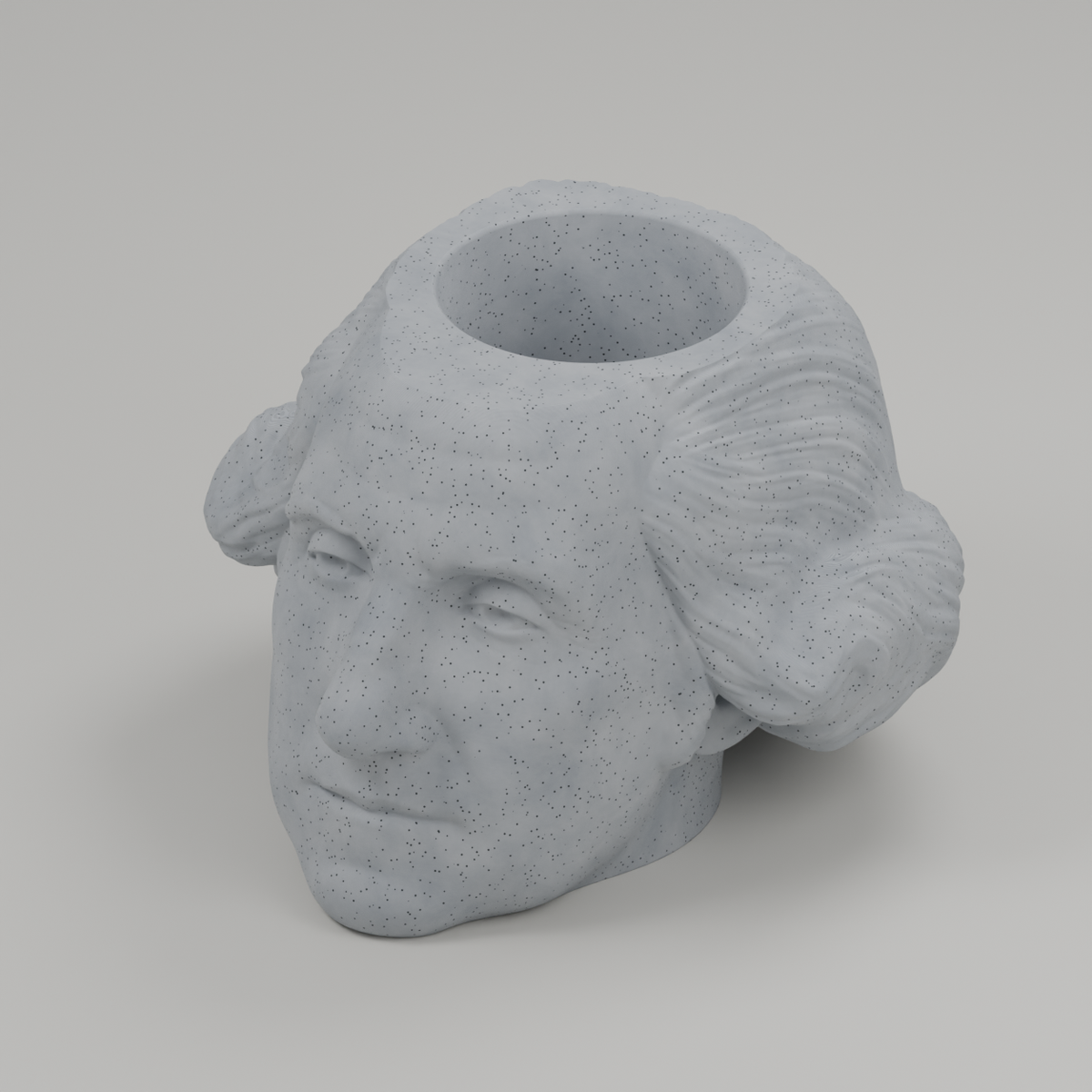 George Washington Head Planter in Marble White