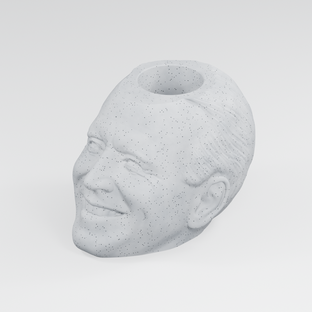 Joe Biden Head Planter in Marble White